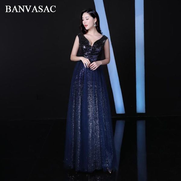 party dresses banvasac 2021 deep v neck sequined a line long evening elegant sleeveless zipper back prom gowns, White;black
party dresses banvasac 2021 deep v neck sequined a line long evening elegant sleeveless zipper back prom gowns, White;black