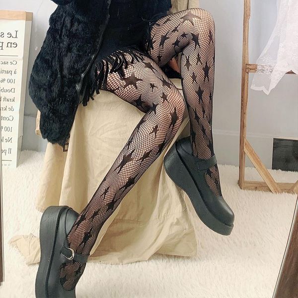 socks & hosiery women's silk stockings european style fashion black star hollow out thin fishing net lace female's pantyhose, Black;white
socks & hosiery women's silk stockings european style fashion black star hollow out thin fishing net lace female's pantyhose, Black;white