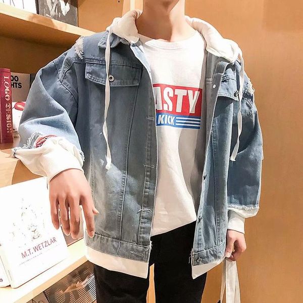 2021 fashion xxxtentacion denim jacket fake two pieces jacket hip hop hoodie coat men / women sky blue hooded sweatshirts, Black;brown
2021 fashion xxxtentacion denim jacket fake two pieces jacket hip hop hoodie coat men / women sky blue hooded sweatshirts, Black;brown