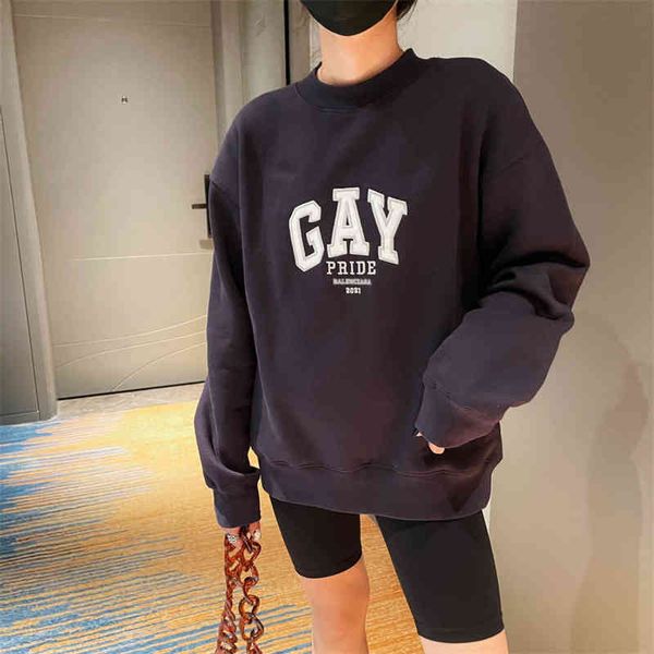 women's hoodies & sweatshirts original design gay letter embroidery leisure long sleeve expo velvet lovers autumn sweater c48o, Black
women's hoodies & sweatshirts original design gay letter embroidery leisure long sleeve expo velvet lovers autumn sweater c48o, Black