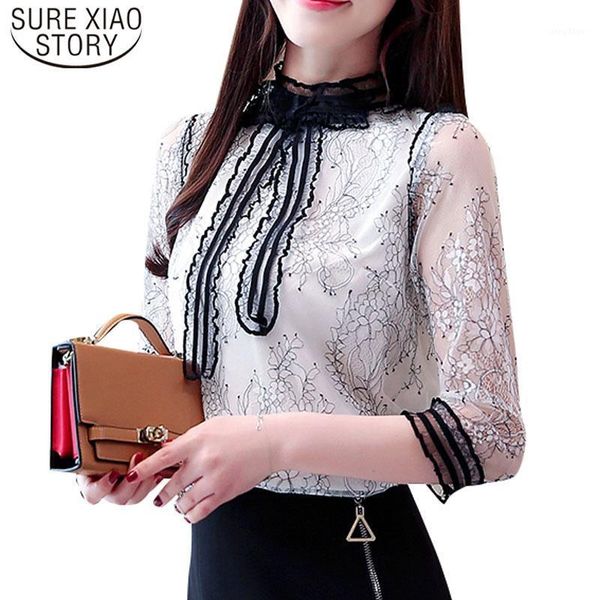 women's blouses & shirts 2021 casual embroidery women lace short slim fashion sleeve chiffon blouse floral bow female shirt 5423 50, White
women's blouses & shirts 2021 casual embroidery women lace short slim fashion sleeve chiffon blouse floral bow female shirt 5423 50, White