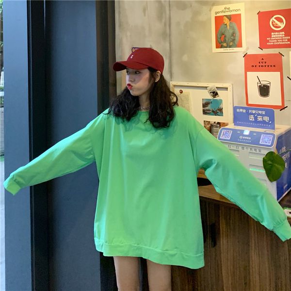 2021 new early autumn loose t-shirt solid color round neck pullover drop shoulder long sleeve simple college style qpp8, White
2021 new early autumn loose t-shirt solid color round neck pullover drop shoulder long sleeve simple college style qpp8, White