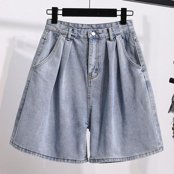 women's shorts retro loose high waist denim women 2021 summer basic wide-leg casual cotton, White;black
women's shorts retro loose high waist denim women 2021 summer basic wide-leg casual cotton, White;black