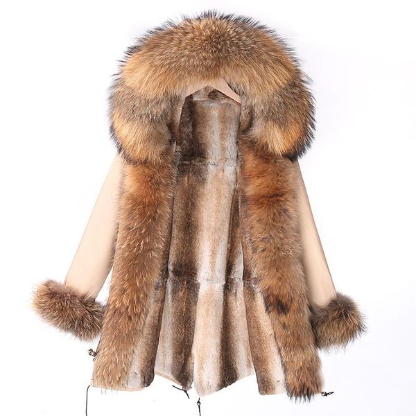 women's fur & faux women waterproof long parka real coat winter jacket natural raccoon dog collar hood liner streetwear, Black
women's fur & faux women waterproof long parka real coat winter jacket natural raccoon dog collar hood liner streetwear, Black
