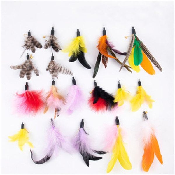 cat toys colorful interactive feather toy replacement head with bell refill catcher product for kitten
cat toys colorful interactive feather toy replacement head with bell refill catcher product for kitten