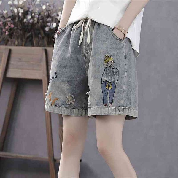 summer denim loose wide fashion women short high waist oversize graphic korean style streetwear, White;black
summer denim loose wide fashion women short high waist oversize graphic korean style streetwear, White;black