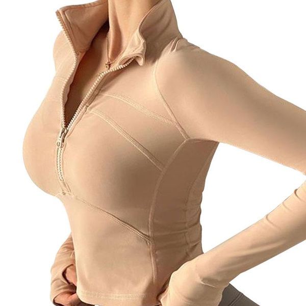 yoga outfit 2021 autumn sport women gym shirts stand lead zipper long sleeve fitness coat jacket elastic running crop
yoga outfit 2021 autumn sport women gym shirts stand lead zipper long sleeve fitness coat jacket elastic running crop