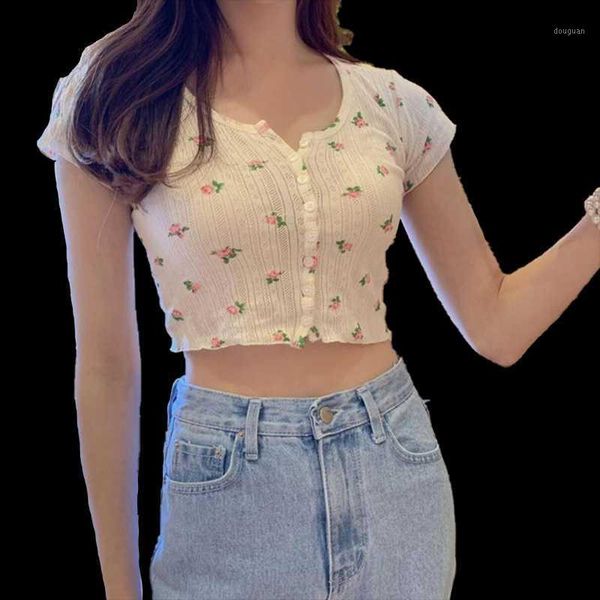 women's t-shirt clothing women 2021 floral short-sleeved tshirt summer short cropped cardigan undefined harajuku tube, White
women's t-shirt clothing women 2021 floral short-sleeved tshirt summer short cropped cardigan undefined harajuku tube, White