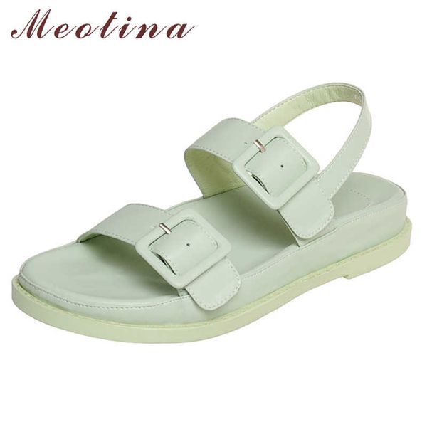meotina sandals shoes women flat leather sandals buckle round toe ladies footwear summer green yellow size 34-40 fashion shoes 210608, Black
meotina sandals shoes women flat leather sandals buckle round toe ladies footwear summer green yellow size 34-40 fashion shoes 210608, Black