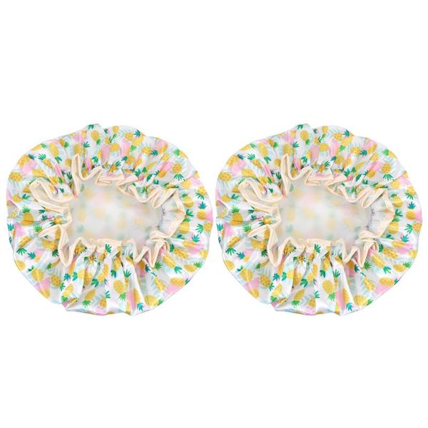 shower caps 2pcs yellow pineapple printing cap woman bathing waterproof hair protective hat bath for daily use
shower caps 2pcs yellow pineapple printing cap woman bathing waterproof hair protective hat bath for daily use