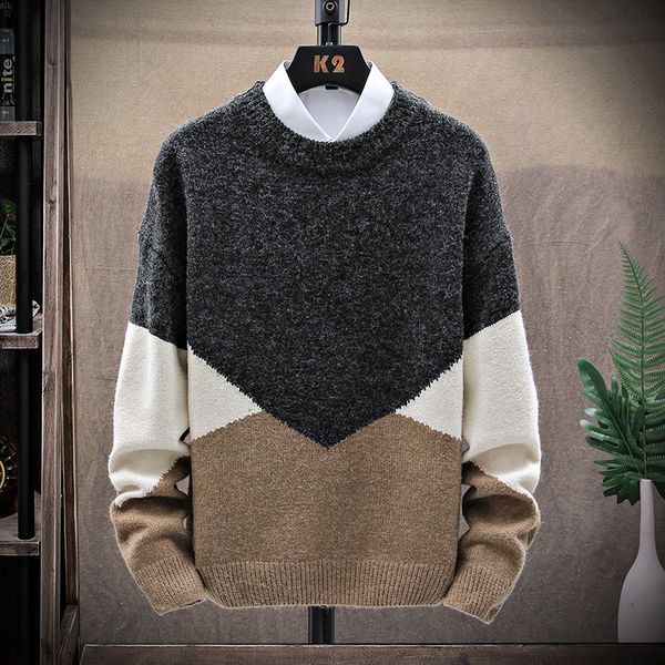 autumn winter sweater men casual wool knitted patchwork o-neck men pullover thicken long sleeve male jumper cotton high quiality, White;black
autumn winter sweater men casual wool knitted patchwork o-neck men pullover thicken long sleeve male jumper cotton high quiality, White;black