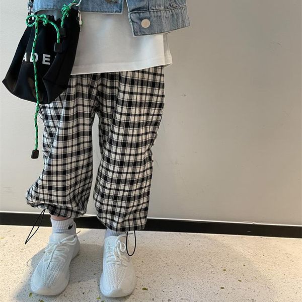 trousers kids' pants autumn 2021 plaid boys and girls simple straight high waist elastic casual children clothes, Blue
trousers kids' pants autumn 2021 plaid boys and girls simple straight high waist elastic casual children clothes, Blue