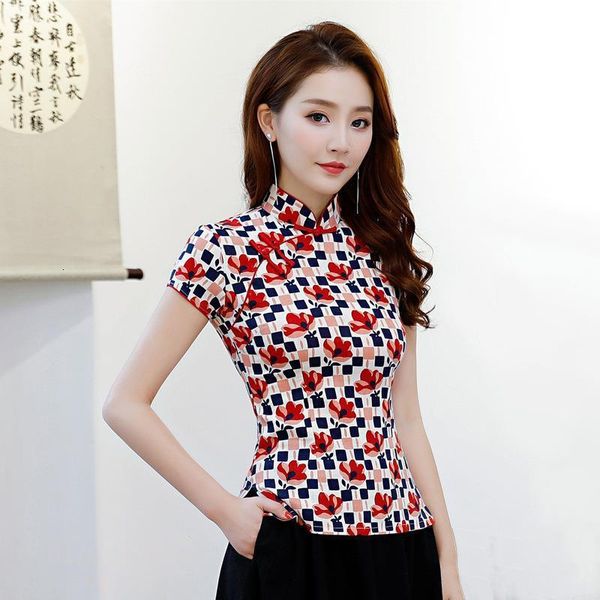 summer women's shirt vintage chinese style lady blouse short sleeve button qipao mujer camisa size s l xl xxl xxxl 9972, White
summer women's shirt vintage chinese style lady blouse short sleeve button qipao mujer camisa size s l xl xxl xxxl 9972, White