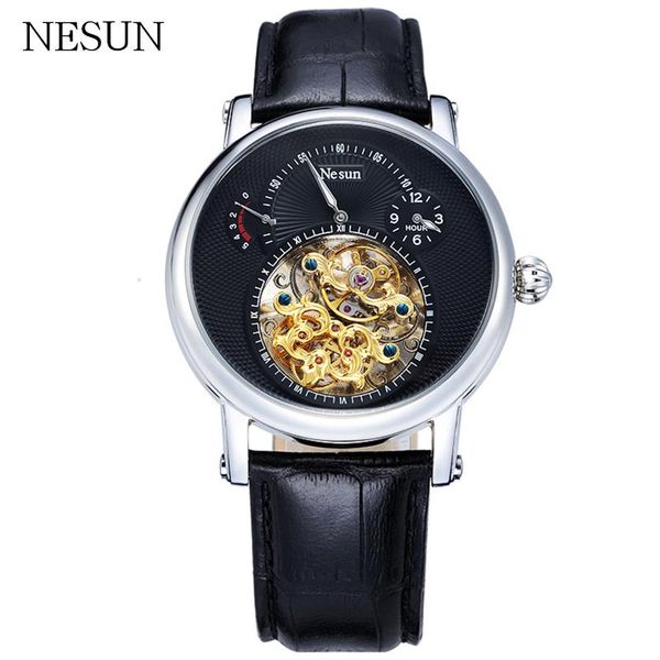 wristwatches nesun swiss men's skeleton tourbillon watch fashion automatic mechanical waterproof watches, Slivery;brown
wristwatches nesun swiss men's skeleton tourbillon watch fashion automatic mechanical waterproof watches, Slivery;brown