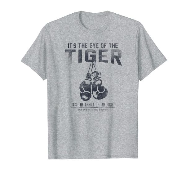 eye of the tiger t-shirt, White;black