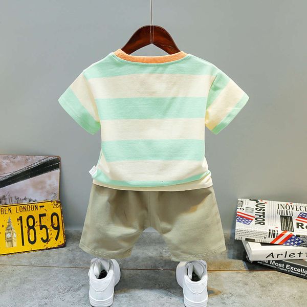 2021 summer new kids' boys' kk stripe suit contrast short sleeve two piece shorts
2021 summer new kids' boys' kk stripe suit contrast short sleeve two piece shorts