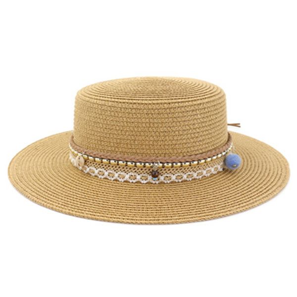 straw hats flat wide birm band chain belt casual vintage women hats sun protective outdoor women beach fascinator sun hats, Blue;gray
straw hats flat wide birm band chain belt casual vintage women hats sun protective outdoor women beach fascinator sun hats, Blue;gray