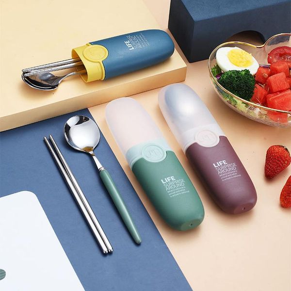 chopsticks portable travel tableware set stainless steel dinnerware with box kitchen spoon dinner for kid school cutlery reusable case
chopsticks portable travel tableware set stainless steel dinnerware with box kitchen spoon dinner for kid school cutlery reusable case