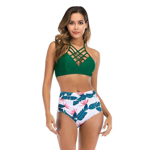 women's swimwear fashion 2 pieces swimsuit, cross bandage halter push up padded bra high waisted thong bikini set 2021 beach summer, White;black
women's swimwear fashion 2 pieces swimsuit, cross bandage halter push up padded bra high waisted thong bikini set 2021 beach summer, White;black