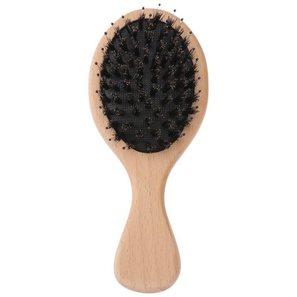 hair brushes 1pc small simple deisgn elliptical air comb beech, Silver 
hair brushes 1pc small simple deisgn elliptical air comb beech, Silver