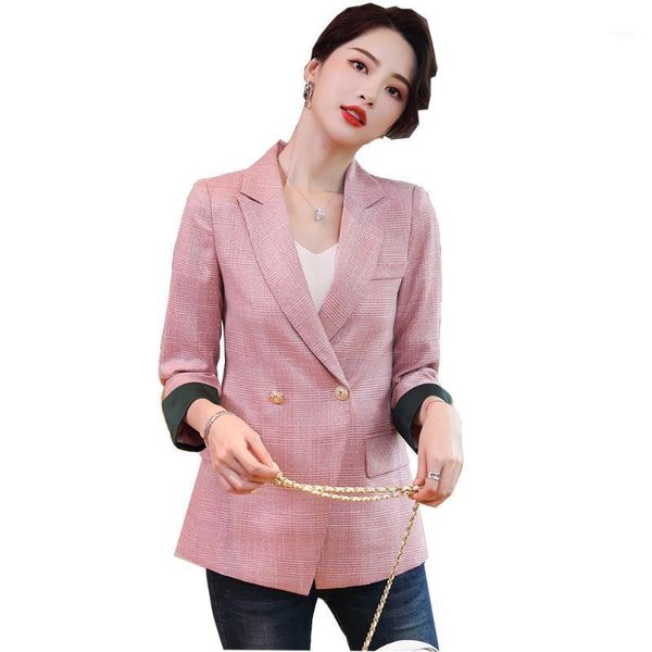 women's suits & blazers fashion 2021 pink green apricot plaid ladies women blazer latest jacket coat suit set, White;black
women's suits & blazers fashion 2021 pink green apricot plaid ladies women blazer latest jacket coat suit set, White;black