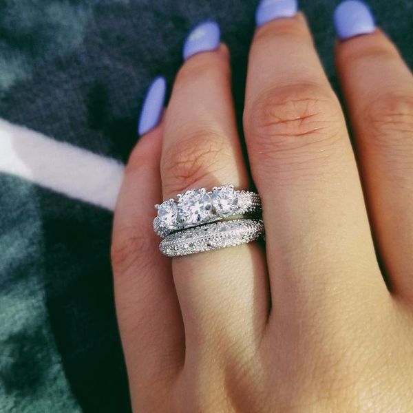 cluster rings christmas real 925 sterling silver ring set three stones for women wedding engaegemnt wholescale jewelry lr1815s, Golden;silver
cluster rings christmas real 925 sterling silver ring set three stones for women wedding engaegemnt wholescale jewelry lr1815s, Golden;silver