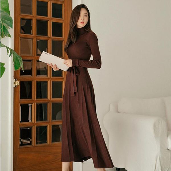casual dresses 2021 woman elegant autumn winter sweater dress solid women long thick fashion high colla a-line robe knit dre, Black;gray
casual dresses 2021 woman elegant autumn winter sweater dress solid women long thick fashion high colla a-line robe knit dre, Black;gray