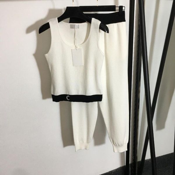 women's tracksuits luxury summer women elegant sleeveless knit tanks+elastic pant sport 2 pcs set, Gray
women's tracksuits luxury summer women elegant sleeveless knit tanks+elastic pant sport 2 pcs set, Gray