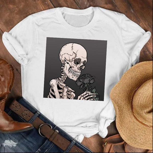 women lady cartoon funny skull valentine 90s fashion shirt clothes tshirt print t tee womens graphic t shirt, White
women lady cartoon funny skull valentine 90s fashion shirt clothes tshirt print t tee womens graphic t shirt, White