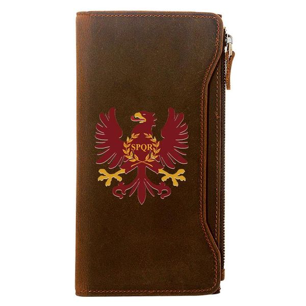 spqr eagle printing genuine leather wallet men long purse with phone bag zipper card holder clutch, Red;black
spqr eagle printing genuine leather wallet men long purse with phone bag zipper card holder clutch, Red;black