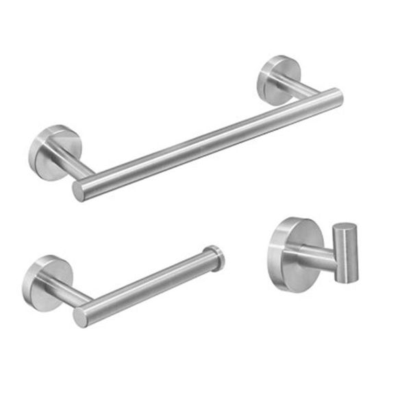 bath accessory set 304 stainless steel brushed single pole three-piece el bathroom towel ring toilet paper hook hanger
bath accessory set 304 stainless steel brushed single pole three-piece el bathroom towel ring toilet paper hook hanger