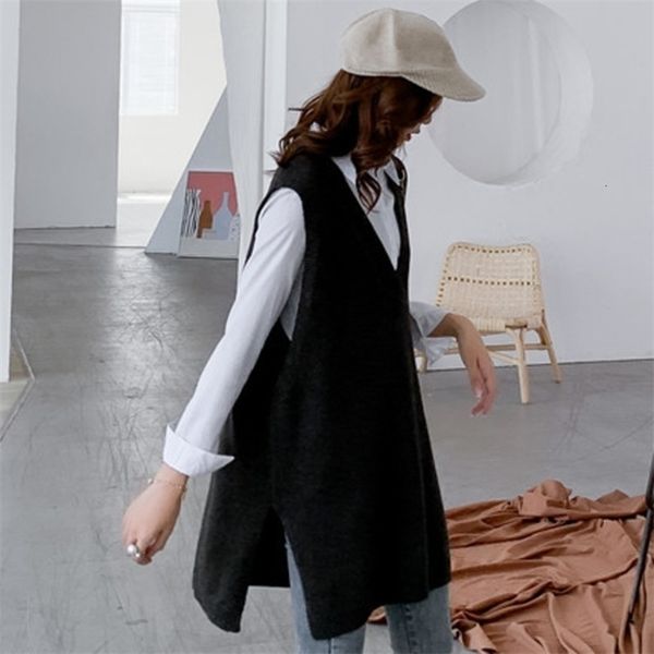 lanmrem spring v-neck solid color seelveless knit sweater streetwear fashion loose wild outgoing vest female pc435, Black;white
lanmrem spring v-neck solid color seelveless knit sweater streetwear fashion loose wild outgoing vest female pc435, Black;white