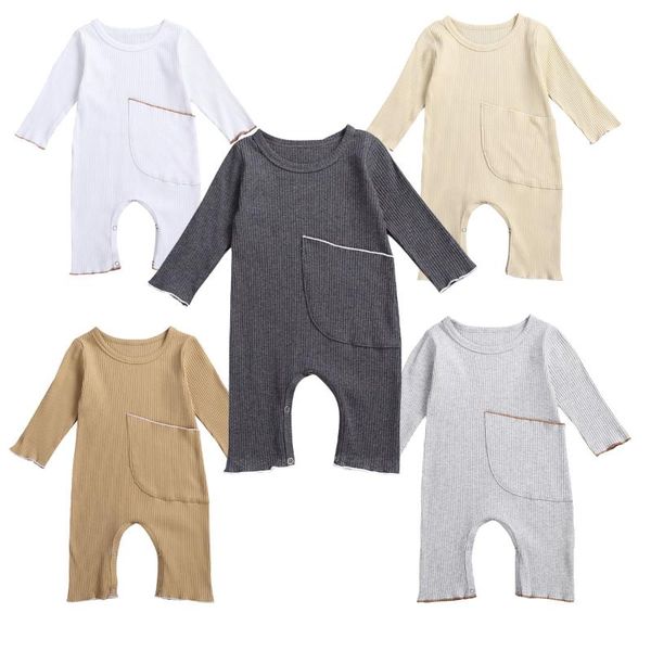 jumpsuits 2021 autumn born baby girl boy clothing ribbed knitted romper with pocket infant long sleeve solid color 0-24m, Blue
jumpsuits 2021 autumn born baby girl boy clothing ribbed knitted romper with pocket infant long sleeve solid color 0-24m, Blue