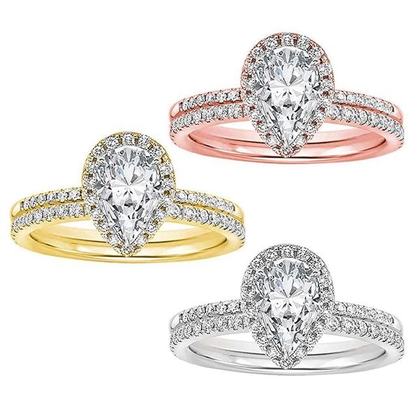 wedding rings simple & classic silver color water drop pear women ring shiny cubic zircon delicate band timeless jewelry, Slivery;golden
wedding rings simple & classic silver color water drop pear women ring shiny cubic zircon delicate band timeless jewelry, Slivery;golden
