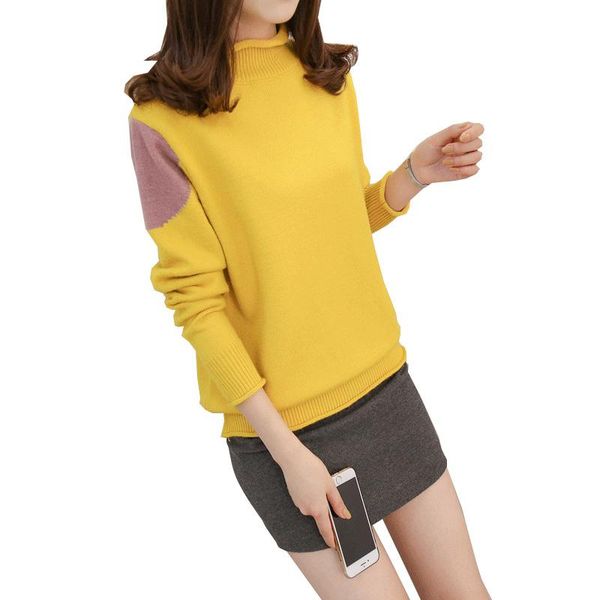 women's sweaters autumn winter comfortable warm half high collar sweater large size korean loose inside the knit bottoming shirt top, White;black
women's sweaters autumn winter comfortable warm half high collar sweater large size korean loose inside the knit bottoming shirt top, White;black