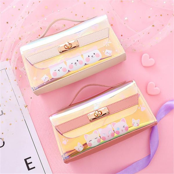 pencil cases laser transparent bags large capacity storage cosmetic pen bag waterproof pencils box stationery supplies student gift
pencil cases laser transparent bags large capacity storage cosmetic pen bag waterproof pencils box stationery supplies student gift