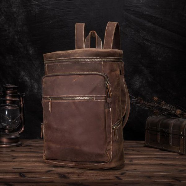 backpack original leather large capacity design men travel casual daypack rucksack fashion college school lapbag 3011
backpack original leather large capacity design men travel casual daypack rucksack fashion college school lapbag 3011
