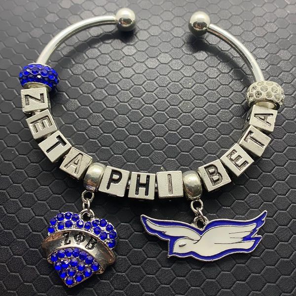charm bracelets university greek letter society zeta phi beta sorority dove pendant big hole beads opening wire bangle, Golden;silver
charm bracelets university greek letter society zeta phi beta sorority dove pendant big hole beads opening wire bangle, Golden;silver