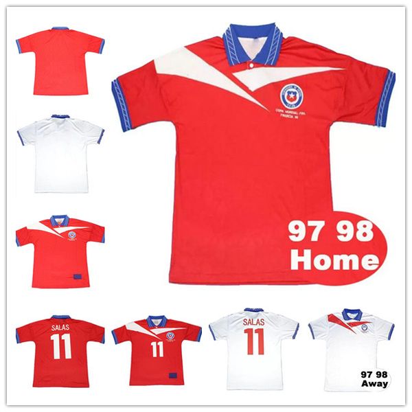 custom 1998 retro chile soccer jersey 98 home red vintage football shirts classic uniform #11 salas zamorano neira rozental acuna sierra s-2, Black;yellow
custom 1998 retro chile soccer jersey 98 home red vintage football shirts classic uniform #11 salas zamorano neira rozental acuna sierra s-2, Black;yellow
