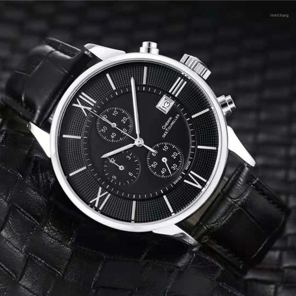 wristwatches brand classic design men's business watches casual fashion watch leather strap stainless steel quartz wristwatch reloj hom, Slivery;brown
wristwatches brand classic design men's business watches casual fashion watch leather strap stainless steel quartz wristwatch reloj hom, Slivery;brown