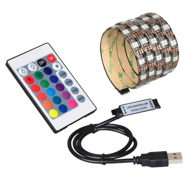 usb 5v rgb strip light 60led 1m 2m mini ir 24key controller black pcb no waterproof rgb flexible light adhesive
usb 5v rgb strip light 60led 1m 2m mini ir 24key controller black pcb no waterproof rgb flexible light adhesive