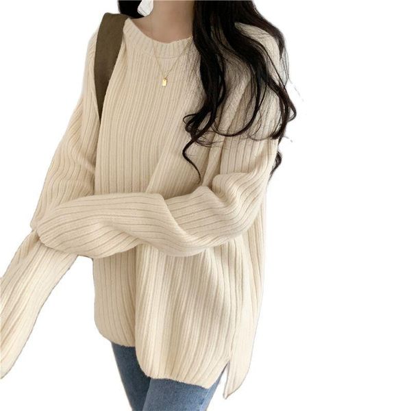 women's vests 2021 medium and long knitwear fashion sweater fall loose basic vertical stripe jumper bottom, Black;white
women's vests 2021 medium and long knitwear fashion sweater fall loose basic vertical stripe jumper bottom, Black;white