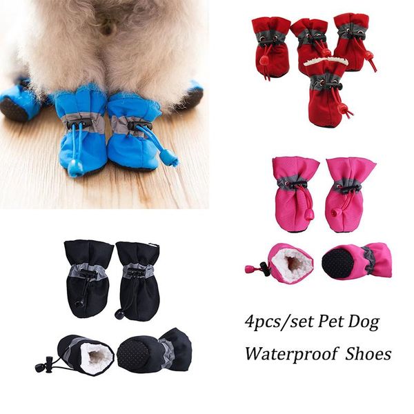 dog apparel 4pcs/set pet waterproof shoes anti-slip rain snow boots footwear thick warm for small cats dogs socks care
dog apparel 4pcs/set pet waterproof shoes anti-slip rain snow boots footwear thick warm for small cats dogs socks care