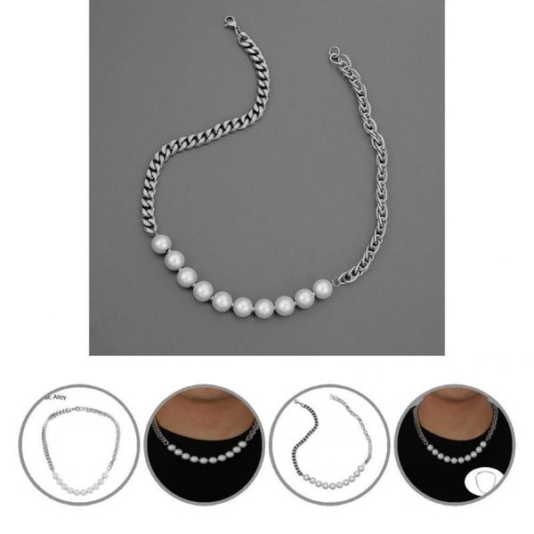 chains cool terrific punk style classic choker necklace portable men offish for gift, Silver
chains cool terrific punk style classic choker necklace portable men offish for gift, Silver