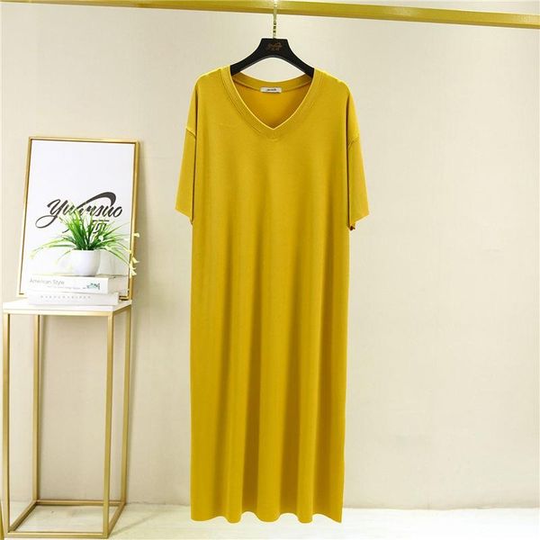women's sleepwear summer modal home dress v-neck lady nightgown loose sleepshirts casual nightdress long lingerie robe lounge night wea, Black;red
women's sleepwear summer modal home dress v-neck lady nightgown loose sleepshirts casual nightdress long lingerie robe lounge night wea, Black;red