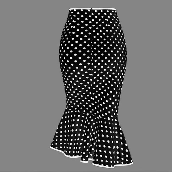 polka dot pattern woman skirts elastic waist trumpet ruffled a-line skirt women all-match knee-length midi skirt female skirts, Gray
polka dot pattern woman skirts elastic waist trumpet ruffled a-line skirt women all-match knee-length midi skirt female skirts, Gray