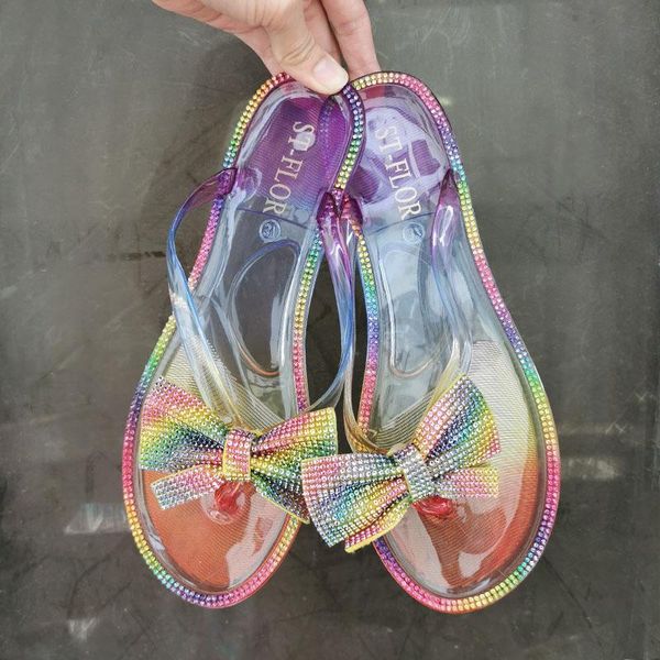 slippers 2021 summer fashion beach shoes transparent clear woman flip flops colorful crystal pvc women bow-knot jelly, Black
slippers 2021 summer fashion beach shoes transparent clear woman flip flops colorful crystal pvc women bow-knot jelly, Black