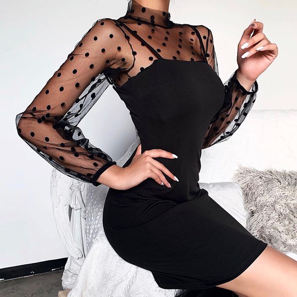 casual black mini dress women streetwear mesh see-through long sleeve bodycon dress female party dress, Black;gray
casual black mini dress women streetwear mesh see-through long sleeve bodycon dress female party dress, Black;gray