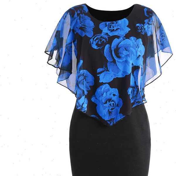 plus size womens dress elegant office lady rose flower print cape bodycon knee length dress drop shipping, Black;gray
plus size womens dress elegant office lady rose flower print cape bodycon knee length dress drop shipping, Black;gray