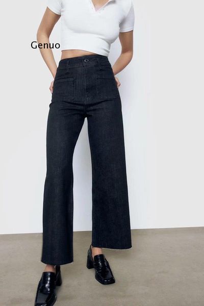women's jeans high waist loose comfortable for women fashionable casual straight pants basic wide leg, Blue
women's jeans high waist loose comfortable for women fashionable casual straight pants basic wide leg, Blue
